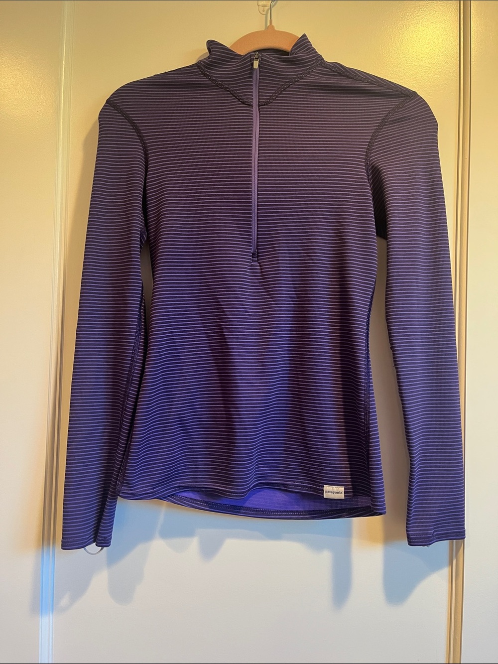 Patagonia Purple Striped Athletic Top